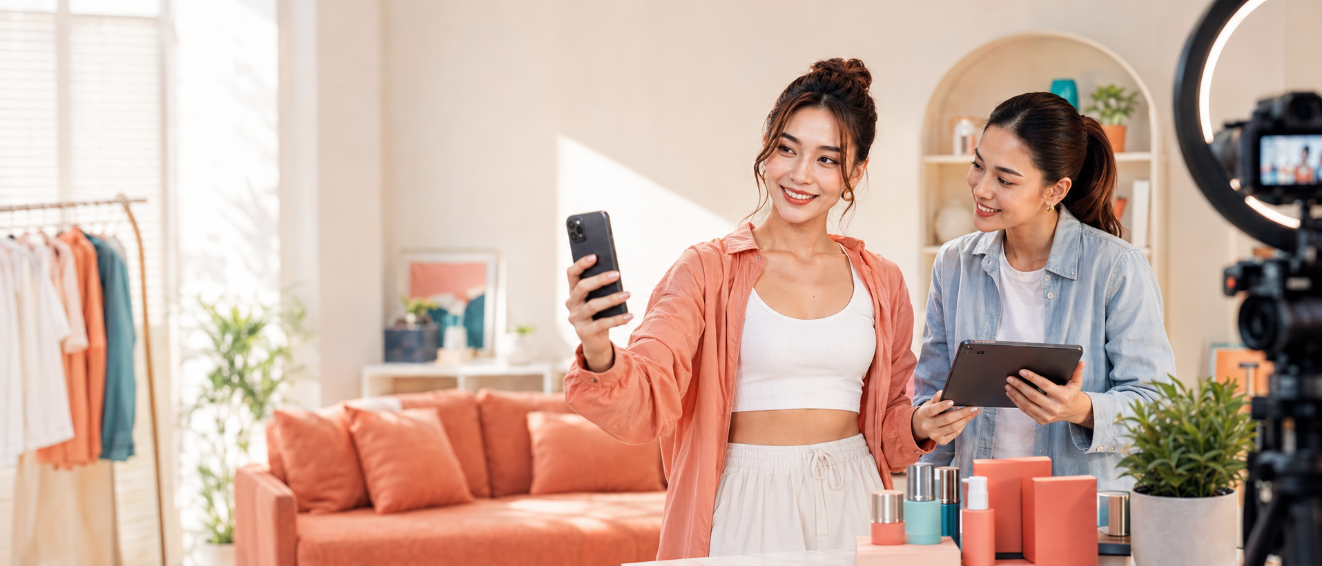 ครีเอเตอร์ไทยและเจ้าของแบรนด์ร่วมวางแผนแคมเปญคอนเทนต์ในสตูดิโอสว่าง